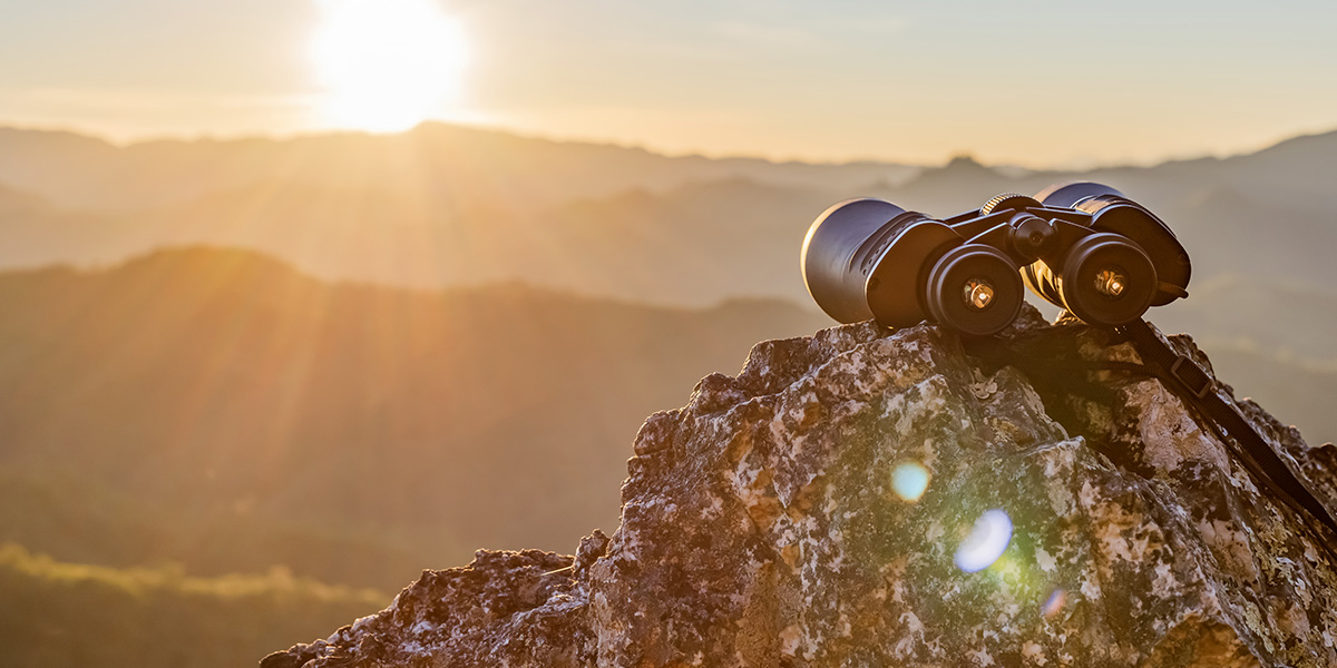 Sunrise in a canyon.