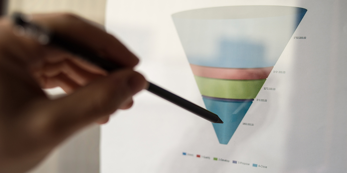 Funnel diagram.